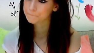 Gorgeous Facebook babe toys her ass on webcam