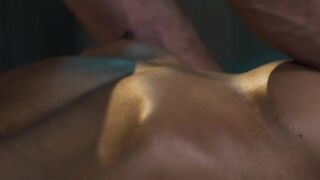 Home service masseur Roman analed his TS customer