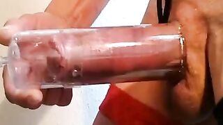 Big Cock Crossdresser Pumps Alone 2