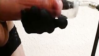 Big Cock Crossdresser Pumps Alone 2