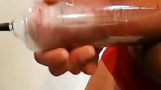 Big Cock Crossdresser Pumps Alone 2