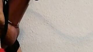 Big Cock Crossdresser Pumps Alone 2