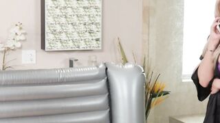 ADULT TIME - Vulgar Stepson Lets His Huge Titty Stepmom Nina Elle Offer Him A Nuru Rubs PART one+two