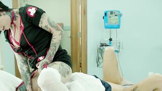 Lesbian milf nurse fingers teen patient