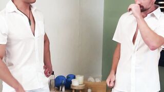 HETEROFLEXIBLE - Lusty Drew Dixon Offers His Perfect Butt To Newly Masseur Hung Stud