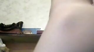 Skinny Amateur Girl Striptease on Webcam