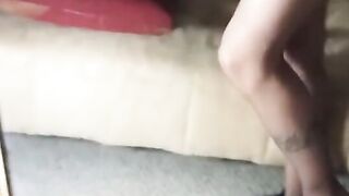 Twink Crossdresser Fucks in Stockings