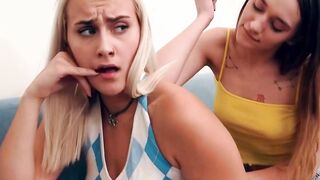 ALL GIRL GRIND - Heterosexual Hot Gets Massaged By Lesbo BFF And Ends By Eating Each Others Snatch