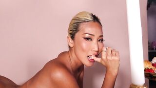 Busty Asian Jennie Rose looks amazing
