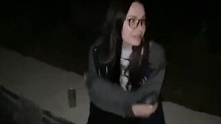 Nerdy sexy gets screwed inside the park