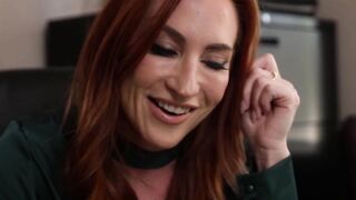 Bae red haired Sophia Locke makes her co-workers soak dreams cum true