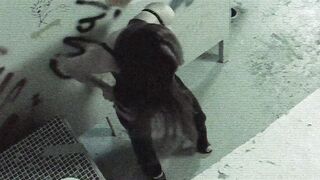 Adorable dark haired bimbos gets nailed into tha toilet