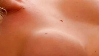 Oiled blonde Hot gets toes and twat fuck