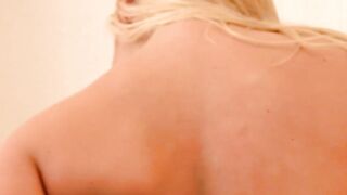 Oiled blonde Hot gets toes and twat fuck