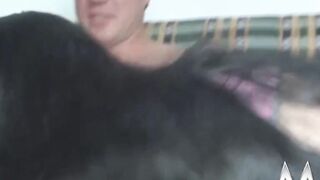 Vulgar cunt with mouth sharing a lucky penis inside 3some