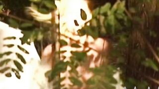 Superb blondie fucking outdoor
