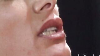 Big tit dark haired gets facial cumshoted
