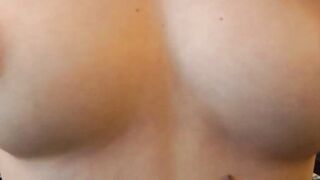 Trashy hot masturbating on the desk