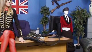 Blonde nympho gets nailed at the job