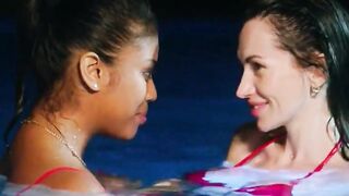 Spoiled rich girls have threesome at spa