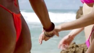 Spoiled rich girls have threesome at spa