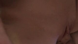Tiny boobed blonde hot gets cumshot on her vagina
