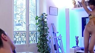 Super sexy dark haired fucking a biggest penis