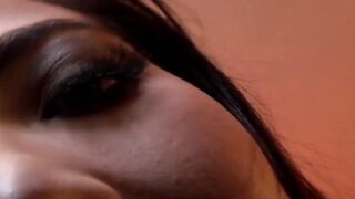 Superb dark haired ride anally a long penis
