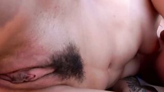 Inked honey taking a giant prick at the pool
