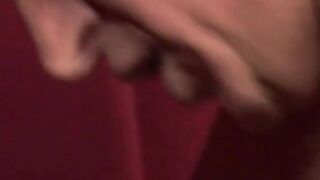 Bitchy dark haired works a long phallus for facial sperm