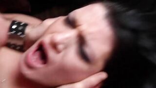 Euro dark haired fucker taking cock