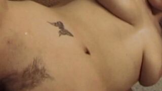 Lusty dark hair fucking and pee