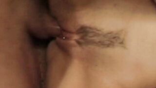 Lusty dark hair fucking and pee