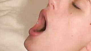Blonde Alice Amateur Housewife LOVES cum on her face v1