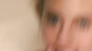 Blonde Alice Amateur Housewife LOVES cum on her face v1