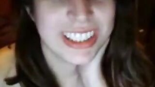 Huge Natural Tits Babe Rubbing Her Pussy
