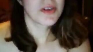 Huge Natural Tits Babe Rubbing Her Pussy