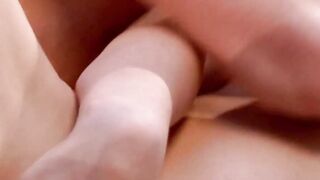 Pigtailed sexy tasting lollipop and sperm