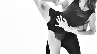 Ballerina loves 2 loads on her face