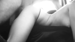 Big dick nailed! a loud whore in the car