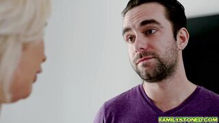 Stepson blackmails his beauty bratty stepmom and makes her fucked