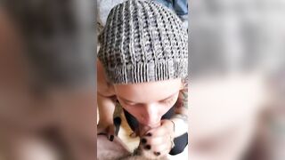Ex-Ex-Wife Sucks Hard Cock and Gets a Long Facial