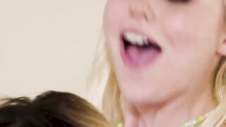 Teen sniffing her stepmoms bffs panties