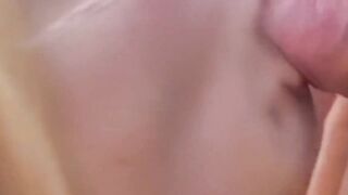 BBW bitch offer oral sex inside 3 way outdoor