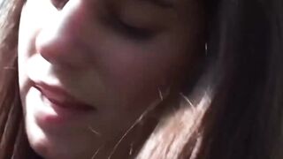 BBW bitch offer oral sex inside 3 way outdoor