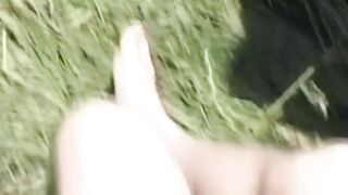 BBW bitch offer oral sex inside 3 way outdoor