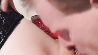 Amateur beauty getting facialized