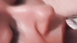Amateur beauty getting facialized