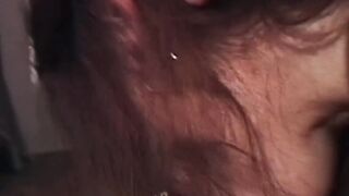 Amateur beauty getting facialized