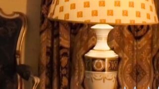 Dark hair honey masturbating into shower